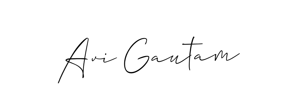 How to make Avi Gautam signature? Allison_Script is a professional autograph style. Create handwritten signature for Avi Gautam name. Avi Gautam signature style 2 images and pictures png