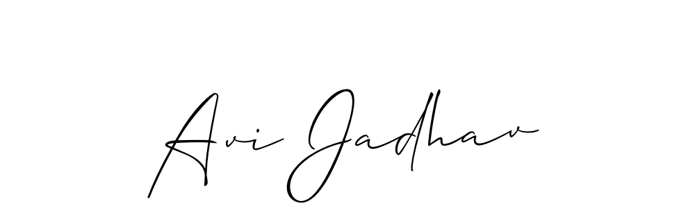 How to make Avi Jadhav signature? Allison_Script is a professional autograph style. Create handwritten signature for Avi Jadhav name. Avi Jadhav signature style 2 images and pictures png