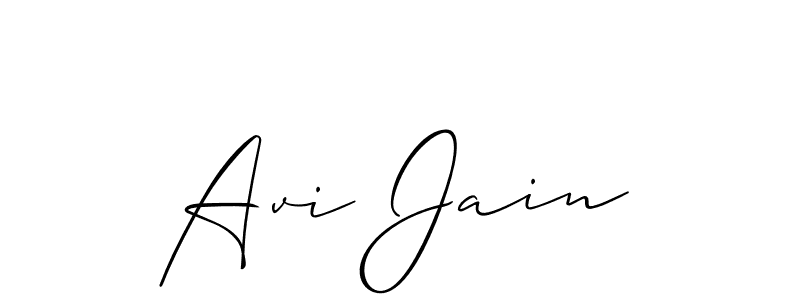 How to make Avi Jain name signature. Use Allison_Script style for creating short signs online. This is the latest handwritten sign. Avi Jain signature style 2 images and pictures png