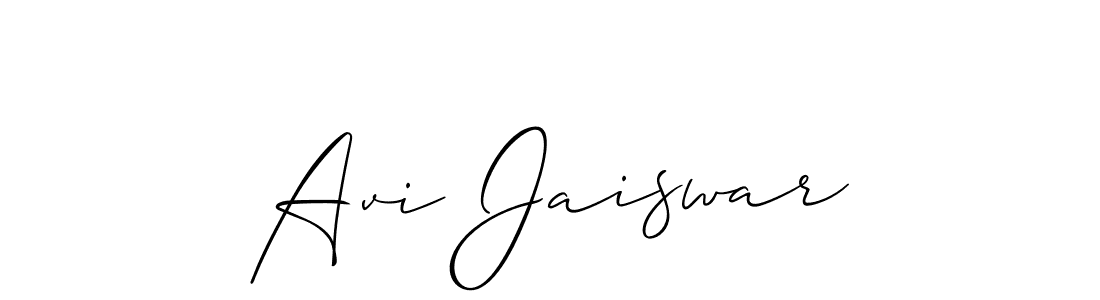 Allison_Script is a professional signature style that is perfect for those who want to add a touch of class to their signature. It is also a great choice for those who want to make their signature more unique. Get Avi Jaiswar name to fancy signature for free. Avi Jaiswar signature style 2 images and pictures png