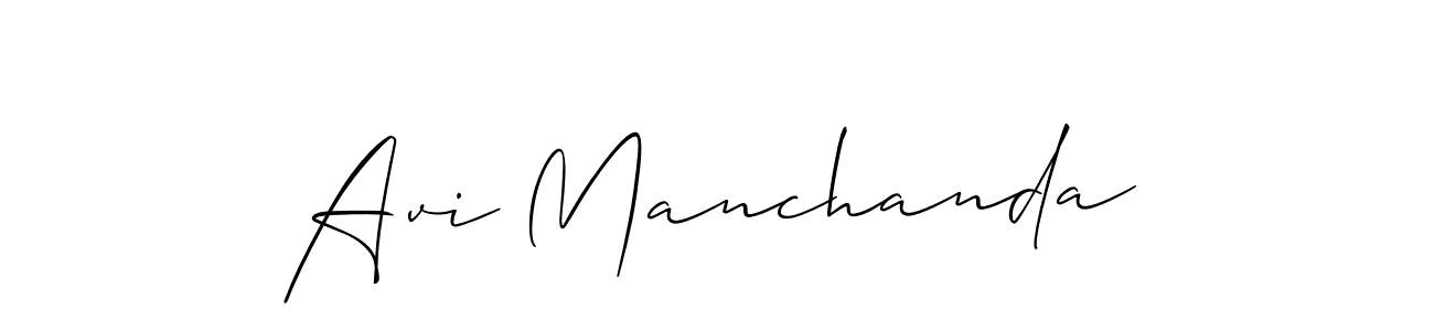 How to make Avi Manchanda signature? Allison_Script is a professional autograph style. Create handwritten signature for Avi Manchanda name. Avi Manchanda signature style 2 images and pictures png