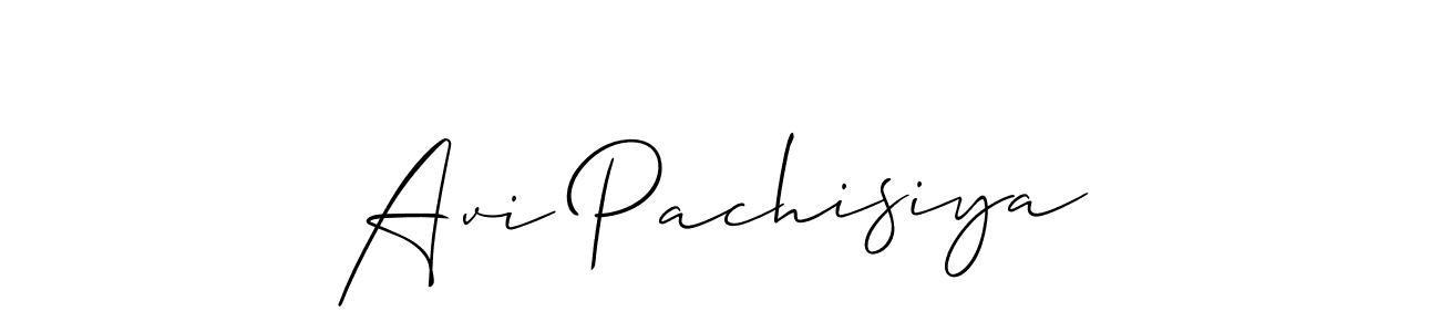 You should practise on your own different ways (Allison_Script) to write your name (Avi Pachisiya) in signature. don't let someone else do it for you. Avi Pachisiya signature style 2 images and pictures png
