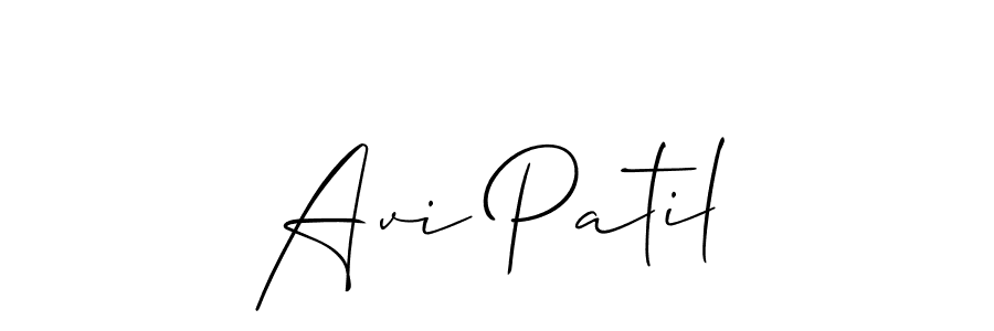 Design your own signature with our free online signature maker. With this signature software, you can create a handwritten (Allison_Script) signature for name Avi Patil. Avi Patil signature style 2 images and pictures png