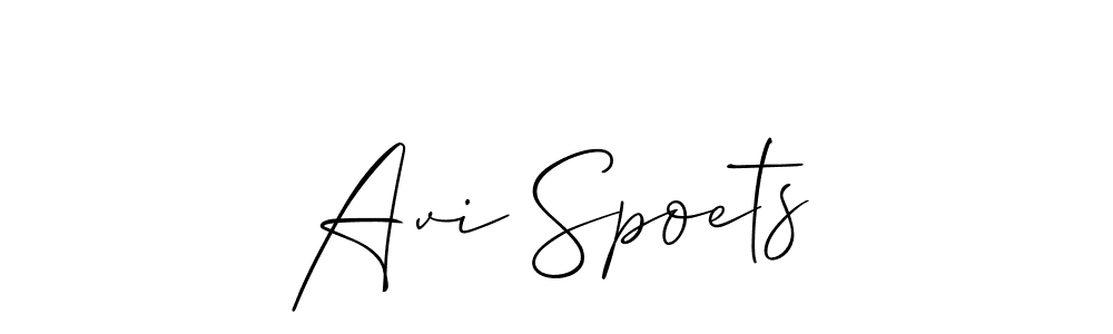 Best and Professional Signature Style for Avi Spoets. Allison_Script Best Signature Style Collection. Avi Spoets signature style 2 images and pictures png