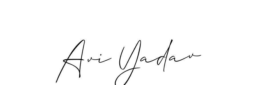 You should practise on your own different ways (Allison_Script) to write your name (Avi Yadav) in signature. don't let someone else do it for you. Avi Yadav signature style 2 images and pictures png