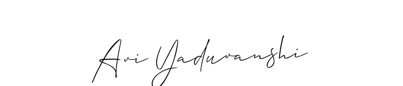 Also we have Avi Yaduvanshi name is the best signature style. Create professional handwritten signature collection using Allison_Script autograph style. Avi Yaduvanshi signature style 2 images and pictures png