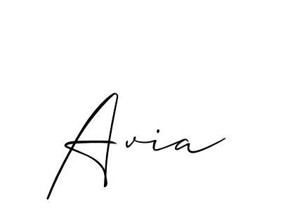 Design your own signature with our free online signature maker. With this signature software, you can create a handwritten (Allison_Script) signature for name Avia. Avia signature style 2 images and pictures png