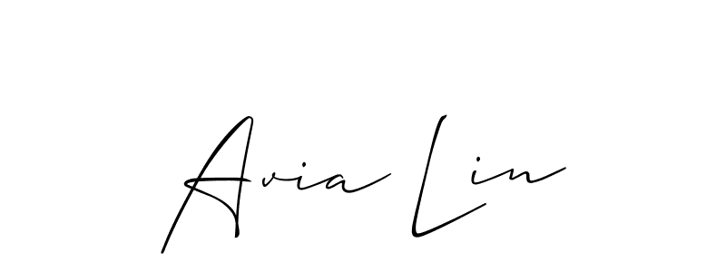 How to make Avia Lin signature? Allison_Script is a professional autograph style. Create handwritten signature for Avia Lin name. Avia Lin signature style 2 images and pictures png