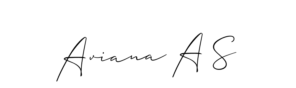 Make a beautiful signature design for name Aviana A S. Use this online signature maker to create a handwritten signature for free. Aviana A S signature style 2 images and pictures png