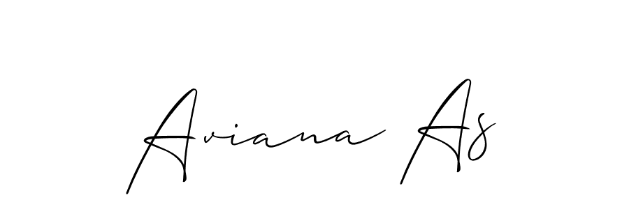 How to make Aviana As signature? Allison_Script is a professional autograph style. Create handwritten signature for Aviana As name. Aviana As signature style 2 images and pictures png