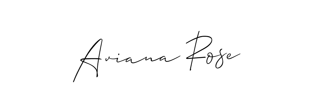 Create a beautiful signature design for name Aviana Rose. With this signature (Allison_Script) fonts, you can make a handwritten signature for free. Aviana Rose signature style 2 images and pictures png