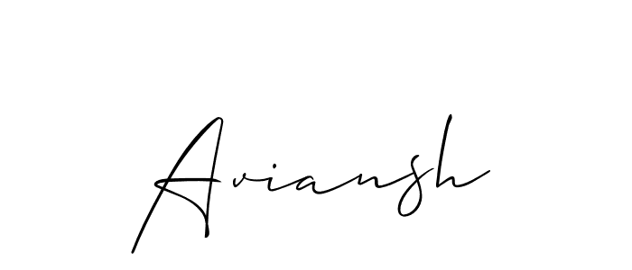 How to make Aviansh name signature. Use Allison_Script style for creating short signs online. This is the latest handwritten sign. Aviansh signature style 2 images and pictures png