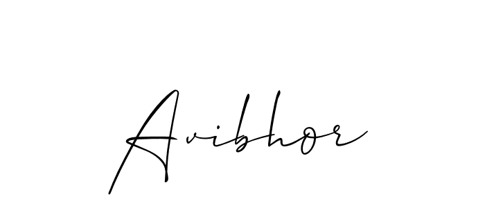 Avibhor stylish signature style. Best Handwritten Sign (Allison_Script) for my name. Handwritten Signature Collection Ideas for my name Avibhor. Avibhor signature style 2 images and pictures png