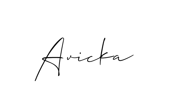 The best way (Allison_Script) to make a short signature is to pick only two or three words in your name. The name Avicka include a total of six letters. For converting this name. Avicka signature style 2 images and pictures png