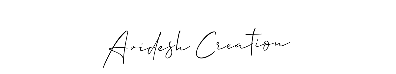 How to make Avidesh Creation signature? Allison_Script is a professional autograph style. Create handwritten signature for Avidesh Creation name. Avidesh Creation signature style 2 images and pictures png