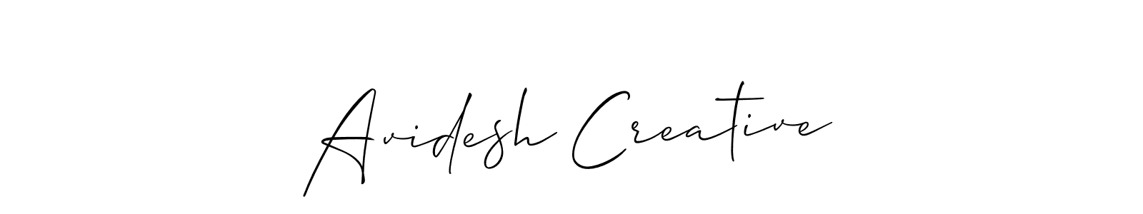 Make a beautiful signature design for name Avidesh Creative. With this signature (Allison_Script) style, you can create a handwritten signature for free. Avidesh Creative signature style 2 images and pictures png