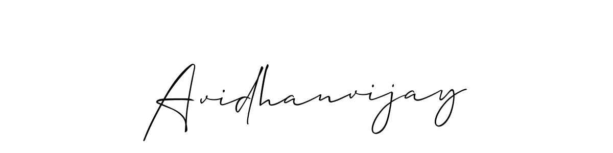 Use a signature maker to create a handwritten signature online. With this signature software, you can design (Allison_Script) your own signature for name Avidhanvijay. Avidhanvijay signature style 2 images and pictures png