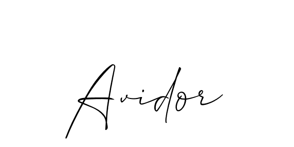 Make a beautiful signature design for name Avidor. With this signature (Allison_Script) style, you can create a handwritten signature for free. Avidor signature style 2 images and pictures png