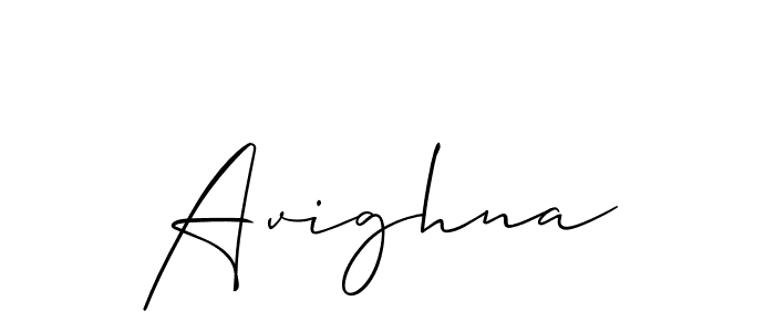 The best way (Allison_Script) to make a short signature is to pick only two or three words in your name. The name Avighna include a total of six letters. For converting this name. Avighna signature style 2 images and pictures png