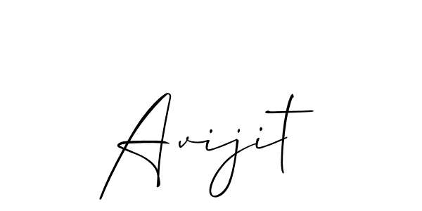 Make a beautiful signature design for name Avijit. With this signature (Allison_Script) style, you can create a handwritten signature for free. Avijit signature style 2 images and pictures png