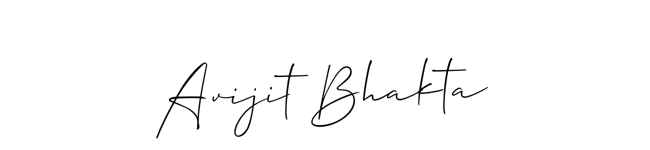 Make a beautiful signature design for name Avijit Bhakta. With this signature (Allison_Script) style, you can create a handwritten signature for free. Avijit Bhakta signature style 2 images and pictures png