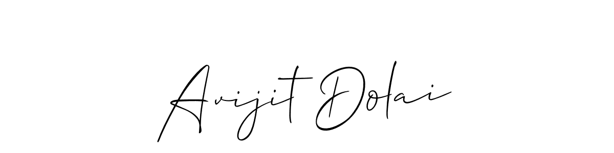 Create a beautiful signature design for name Avijit Dolai. With this signature (Allison_Script) fonts, you can make a handwritten signature for free. Avijit Dolai signature style 2 images and pictures png