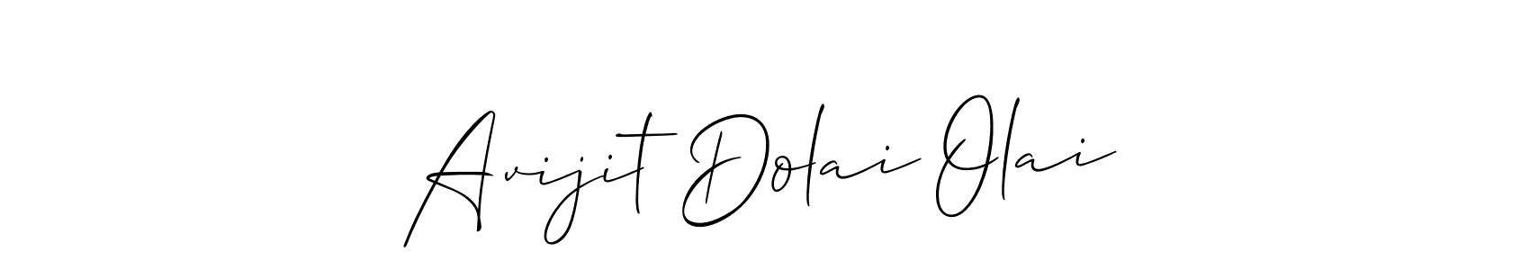Create a beautiful signature design for name Avijit Dolai Olai. With this signature (Allison_Script) fonts, you can make a handwritten signature for free. Avijit Dolai Olai signature style 2 images and pictures png