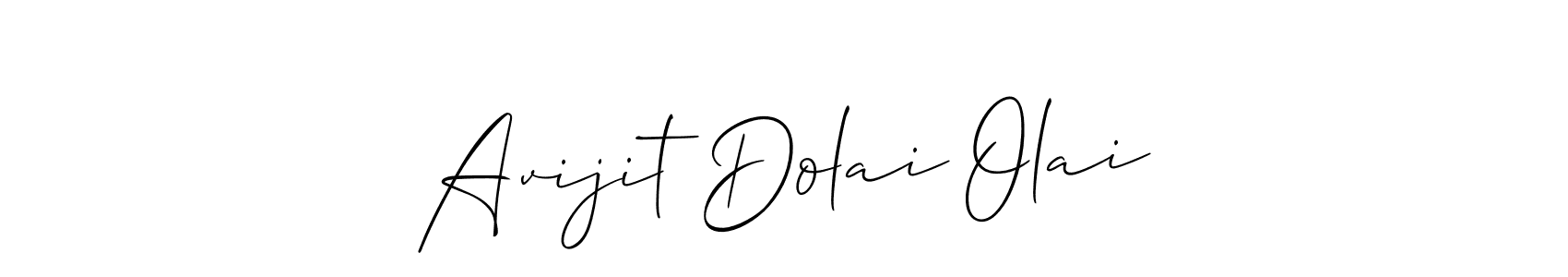 Use a signature maker to create a handwritten signature online. With this signature software, you can design (Allison_Script) your own signature for name Avijit Dolai Olai. Avijit Dolai Olai signature style 2 images and pictures png