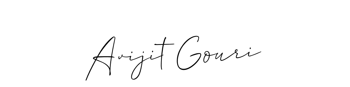 The best way (Allison_Script) to make a short signature is to pick only two or three words in your name. The name Avijit Gouri include a total of six letters. For converting this name. Avijit Gouri signature style 2 images and pictures png