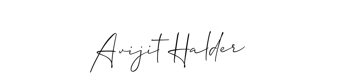 Create a beautiful signature design for name Avijit Halder. With this signature (Allison_Script) fonts, you can make a handwritten signature for free. Avijit Halder signature style 2 images and pictures png