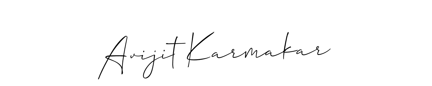 if you are searching for the best signature style for your name Avijit Karmakar. so please give up your signature search. here we have designed multiple signature styles  using Allison_Script. Avijit Karmakar signature style 2 images and pictures png