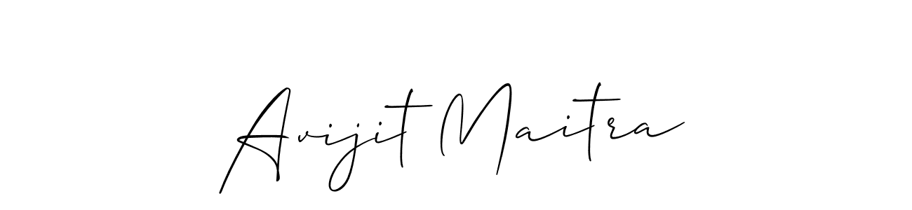 How to make Avijit Maitra name signature. Use Allison_Script style for creating short signs online. This is the latest handwritten sign. Avijit Maitra signature style 2 images and pictures png