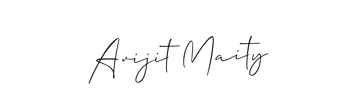 Make a beautiful signature design for name Avijit Maity. With this signature (Allison_Script) style, you can create a handwritten signature for free. Avijit Maity signature style 2 images and pictures png