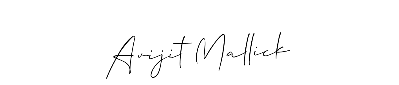 Make a beautiful signature design for name Avijit Mallick. With this signature (Allison_Script) style, you can create a handwritten signature for free. Avijit Mallick signature style 2 images and pictures png