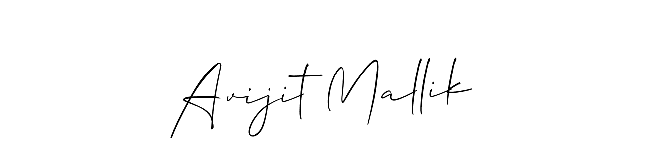 Create a beautiful signature design for name Avijit Mallik. With this signature (Allison_Script) fonts, you can make a handwritten signature for free. Avijit Mallik signature style 2 images and pictures png