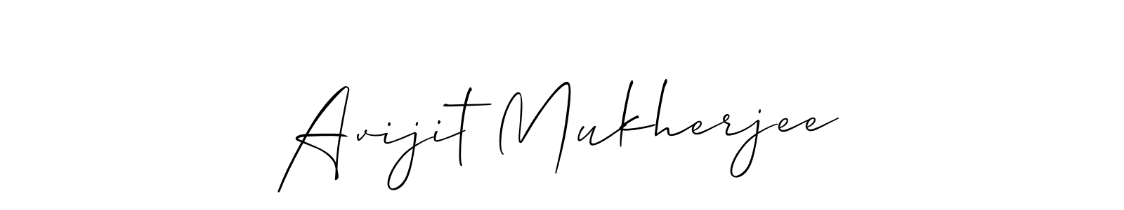 Use a signature maker to create a handwritten signature online. With this signature software, you can design (Allison_Script) your own signature for name Avijit Mukherjee. Avijit Mukherjee signature style 2 images and pictures png