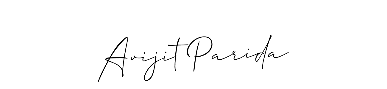 How to make Avijit Parida name signature. Use Allison_Script style for creating short signs online. This is the latest handwritten sign. Avijit Parida signature style 2 images and pictures png