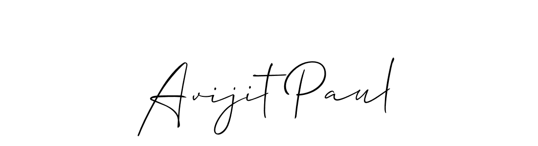 How to make Avijit Paul name signature. Use Allison_Script style for creating short signs online. This is the latest handwritten sign. Avijit Paul signature style 2 images and pictures png