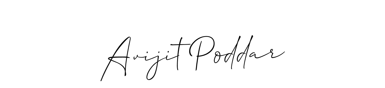 Avijit Poddar stylish signature style. Best Handwritten Sign (Allison_Script) for my name. Handwritten Signature Collection Ideas for my name Avijit Poddar. Avijit Poddar signature style 2 images and pictures png