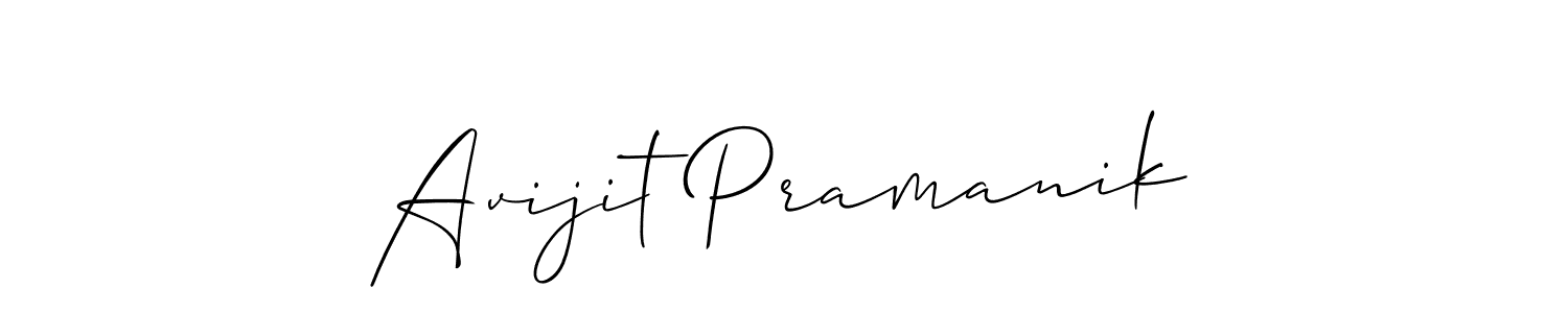 You should practise on your own different ways (Allison_Script) to write your name (Avijit Pramanik) in signature. don't let someone else do it for you. Avijit Pramanik signature style 2 images and pictures png