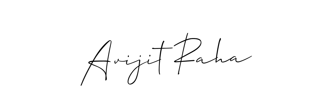 Create a beautiful signature design for name Avijit Raha. With this signature (Allison_Script) fonts, you can make a handwritten signature for free. Avijit Raha signature style 2 images and pictures png