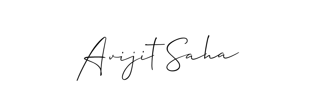 Create a beautiful signature design for name Avijit Saha. With this signature (Allison_Script) fonts, you can make a handwritten signature for free. Avijit Saha signature style 2 images and pictures png