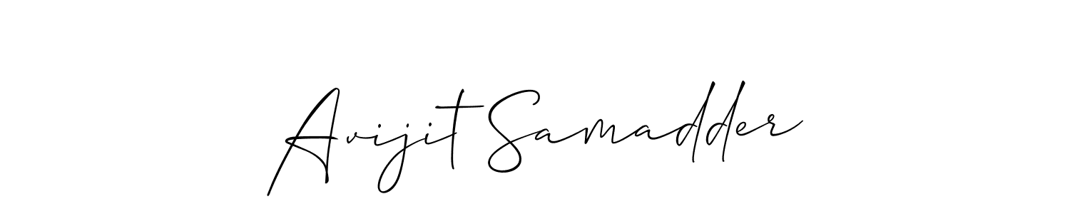 Allison_Script is a professional signature style that is perfect for those who want to add a touch of class to their signature. It is also a great choice for those who want to make their signature more unique. Get Avijit Samadder name to fancy signature for free. Avijit Samadder signature style 2 images and pictures png