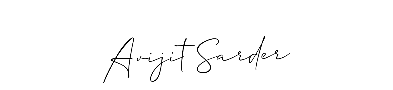Make a beautiful signature design for name Avijit Sarder. With this signature (Allison_Script) style, you can create a handwritten signature for free. Avijit Sarder signature style 2 images and pictures png