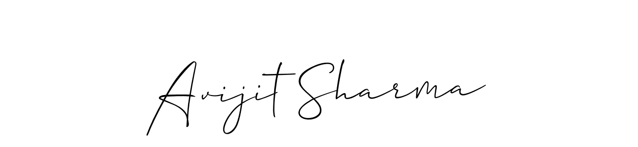 Make a beautiful signature design for name Avijit Sharma. With this signature (Allison_Script) style, you can create a handwritten signature for free. Avijit Sharma signature style 2 images and pictures png