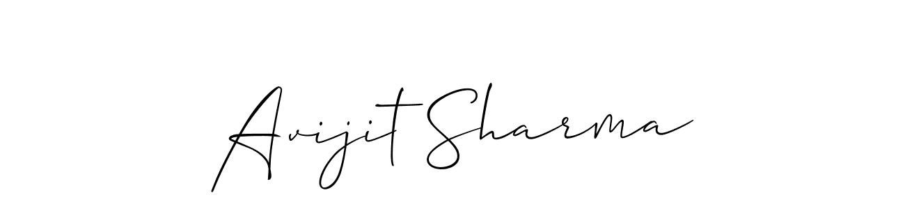 Make a beautiful signature design for name Avijit Sharma. With this signature (Allison_Script) style, you can create a handwritten signature for free. Avijit Sharma signature style 2 images and pictures png