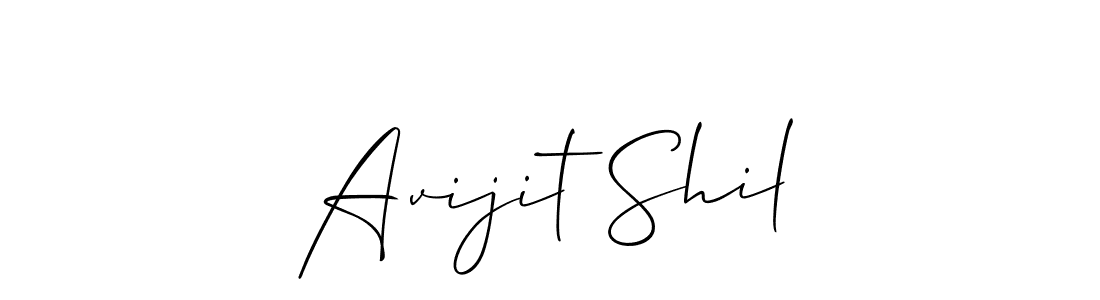 Also You can easily find your signature by using the search form. We will create Avijit Shil name handwritten signature images for you free of cost using Allison_Script sign style. Avijit Shil signature style 2 images and pictures png