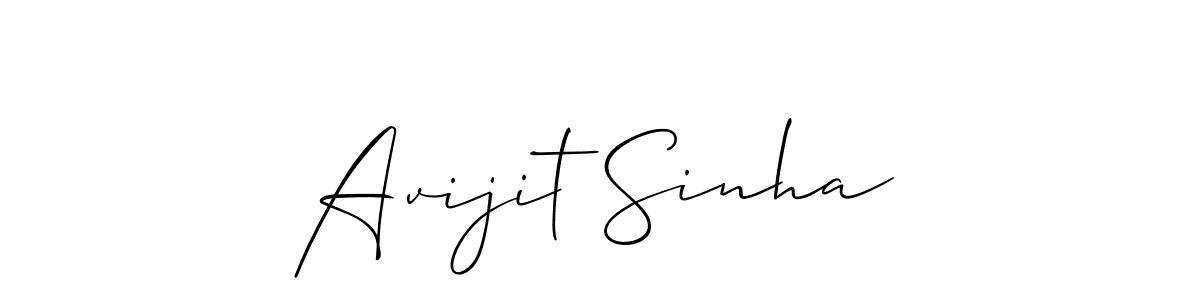 How to make Avijit Sinha name signature. Use Allison_Script style for creating short signs online. This is the latest handwritten sign. Avijit Sinha signature style 2 images and pictures png