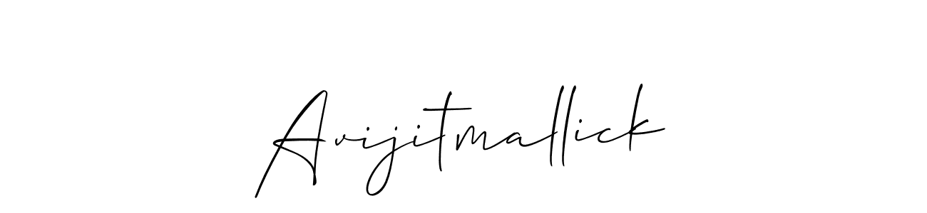 Also we have Avijitmallick name is the best signature style. Create professional handwritten signature collection using Allison_Script autograph style. Avijitmallick signature style 2 images and pictures png