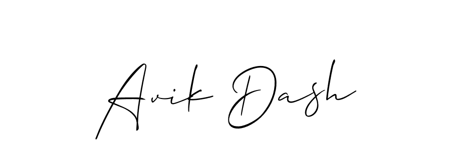 Also we have Avik Dash name is the best signature style. Create professional handwritten signature collection using Allison_Script autograph style. Avik Dash signature style 2 images and pictures png